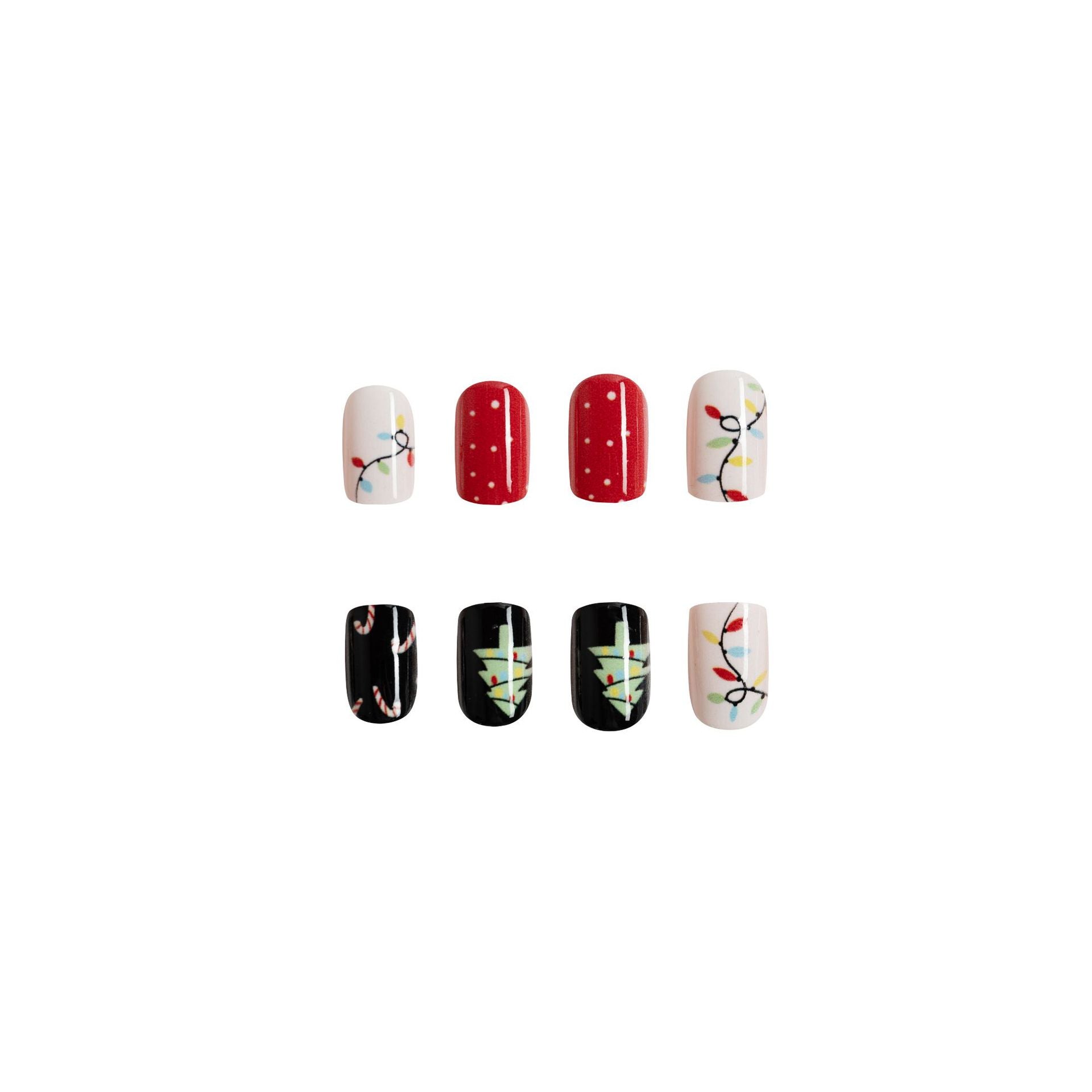 Wholesale 24 Pieces/box Christmas Press-on Nails Kits Nail Stickers ACC-NS-GuaiXL097