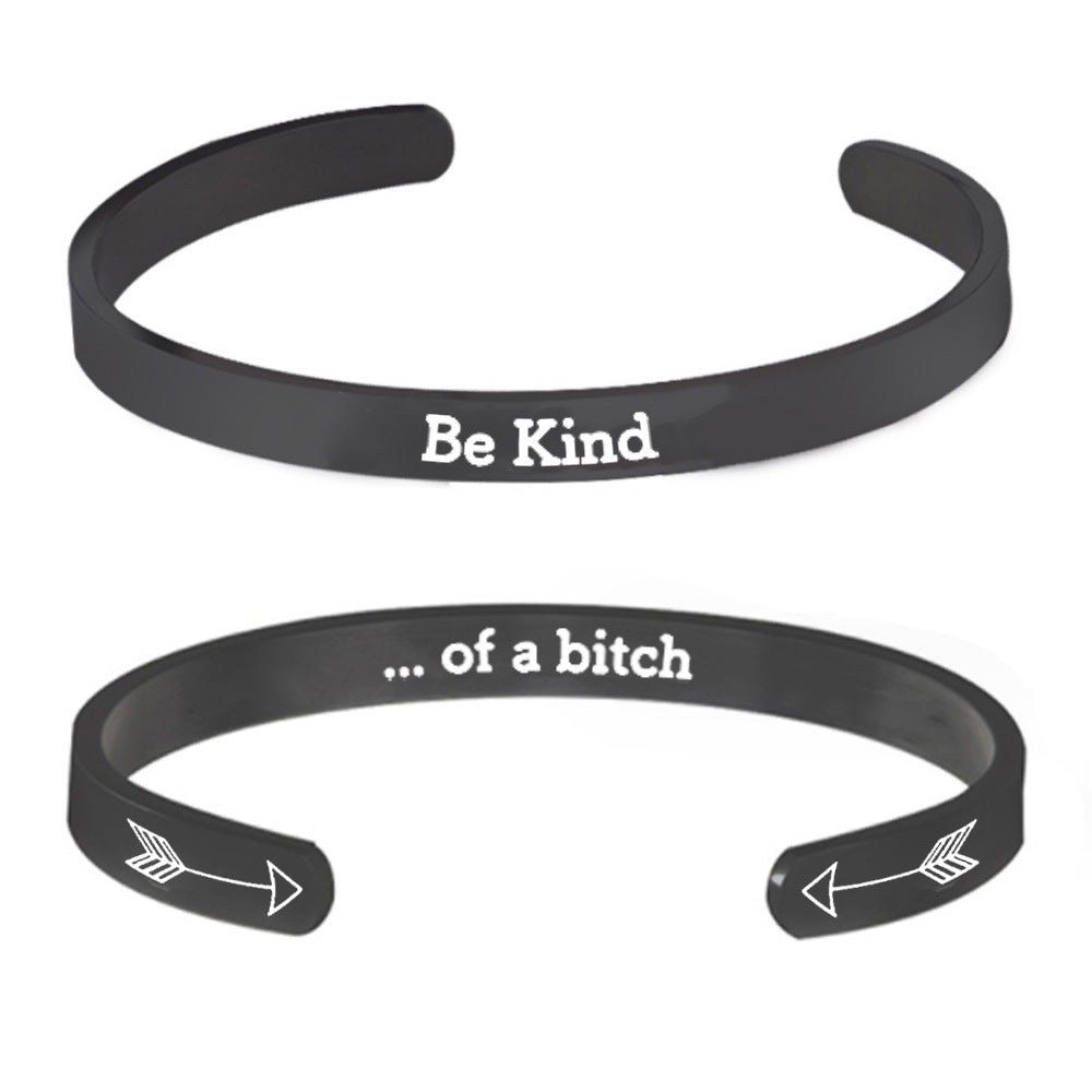 Wholesale Be Kind Friend Gift Stainless Steel Bracelet ACC-BT-Huhe005