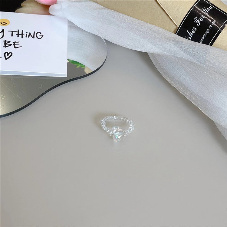 Wholesale Blue Beaded  Flower Ring