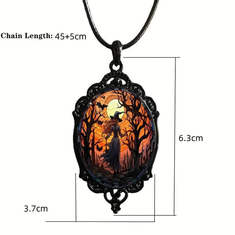 Wholesale Retro gothic crow cross witch  necklace