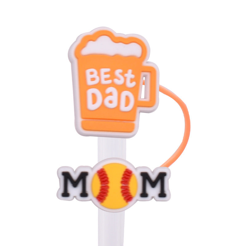 Wholesale Random 100pcs Super Parent Series PVC Soft Straw Tube Cap