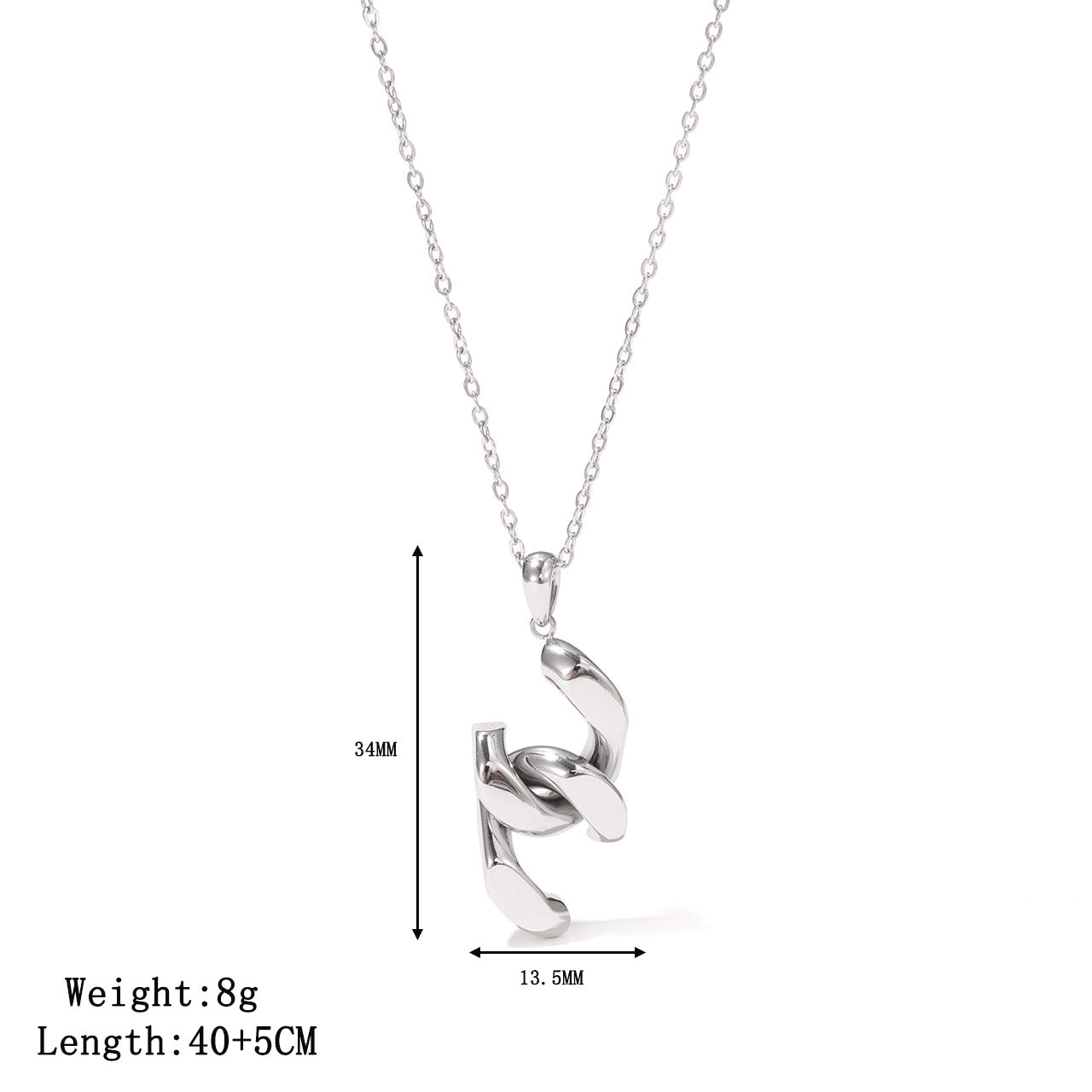 Wholesale Twisted-Wire Titanium Steel Irregular Necklace