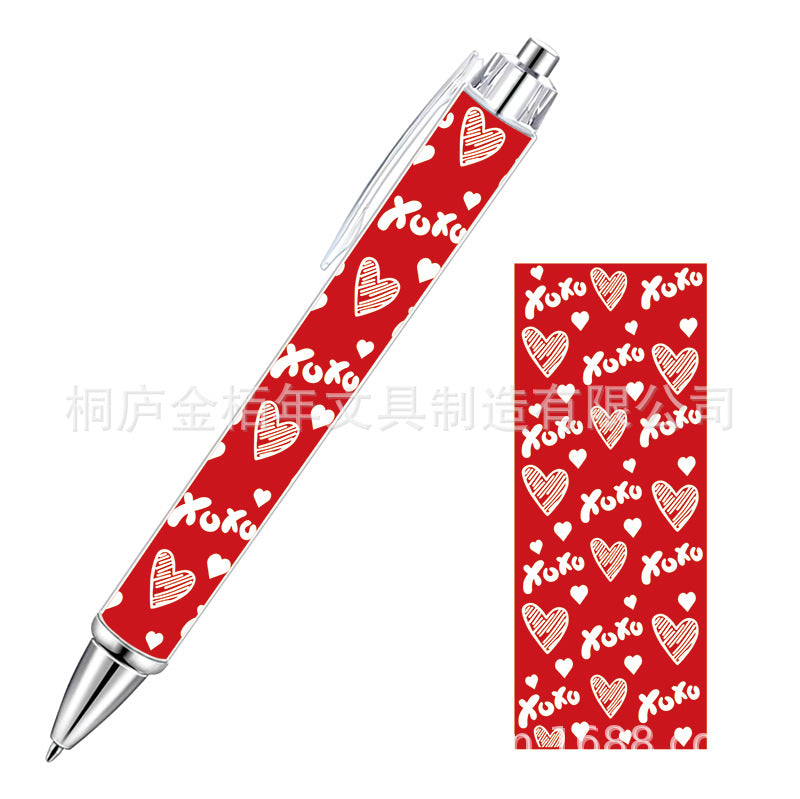 Wholesale Pink Bow Heart Roll Paper Ballpoint Pen