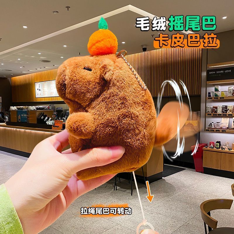 Wholesale Creative Kapibala Capybara Plush Cute Doll Keychain