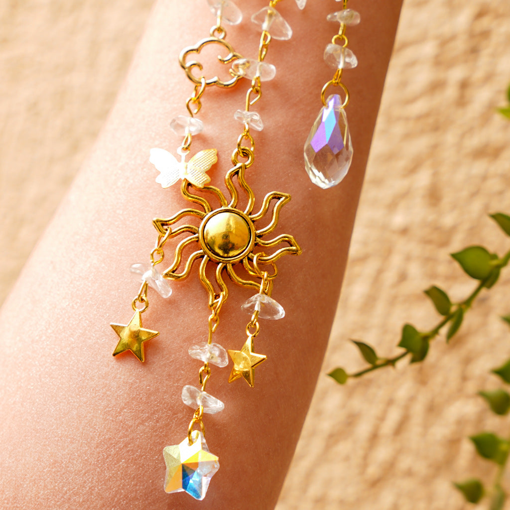 Wholesale Natural Crystal Gravel Sun Catcher Wind Chime ACC-WS-RongGuan002