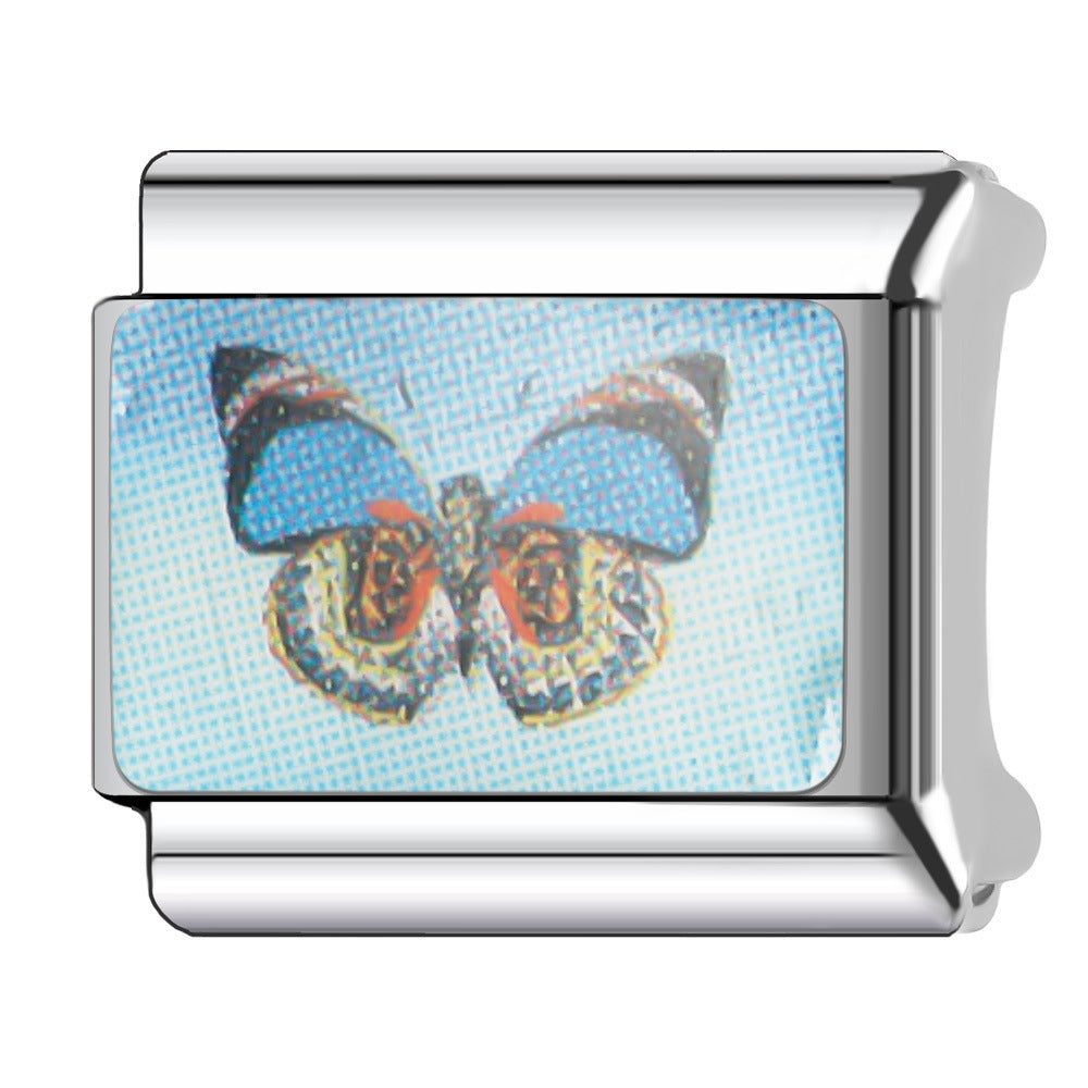 Wholesale Italian Charm Bracelet 9mm DIY Splicing Butterfly Stainless Steel Composable Bracelet