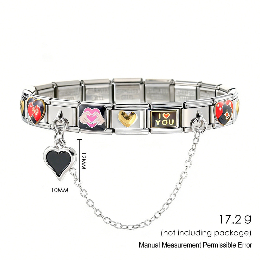 Wholesale Stainless Steel DIY Modular Bracelet Set,  Multifunctional Elastic Detachable Watch Chain for Jewelry Accessory