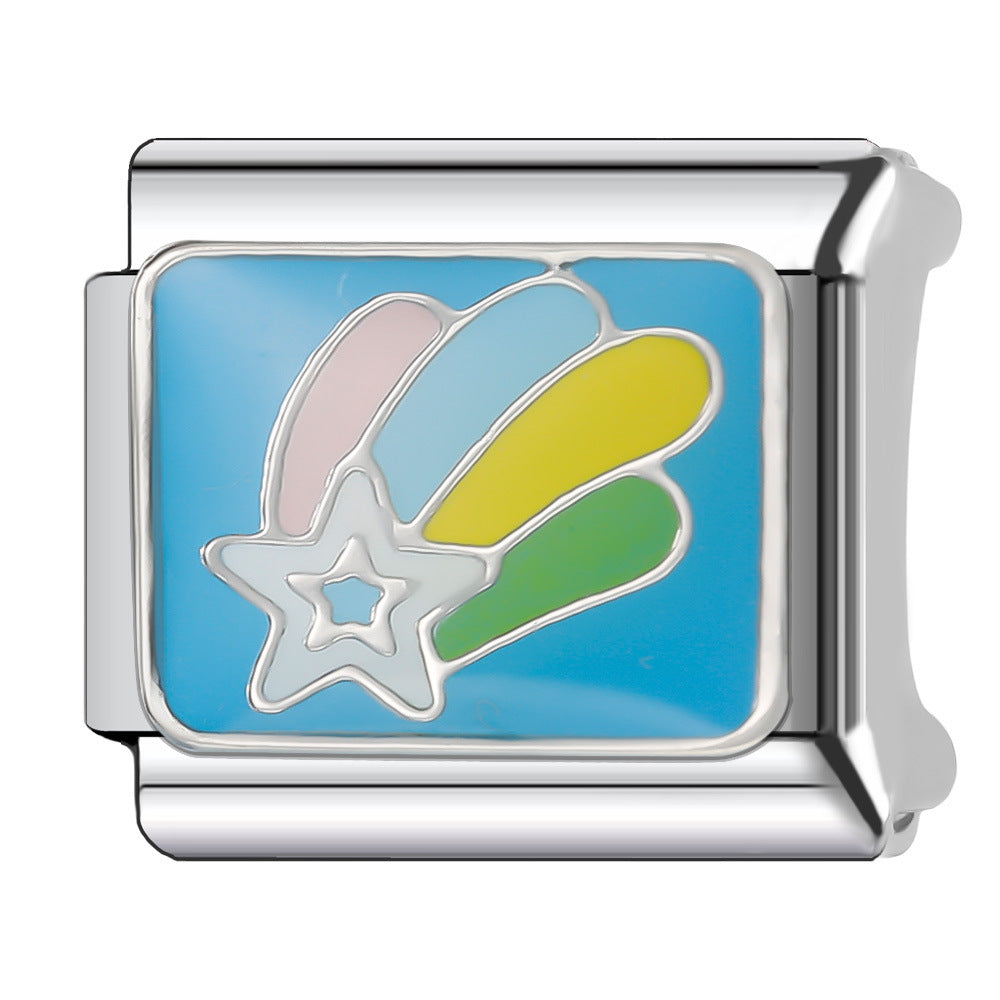 Wholesale Italian Charm Bracelet 9mm DIY Splicing Stainless Steel Christmas Elements Composable Bracelet