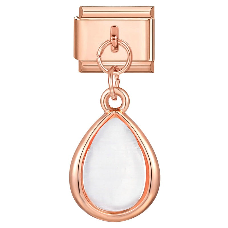 Wholesale Charms Italian modular cat' s eye stone pendant DIY bracelet accessories