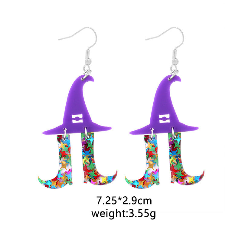 Wholesale Halloween Spider Pumpkin Ghost Skull Resin Earrings ACC-ES-BinLi005