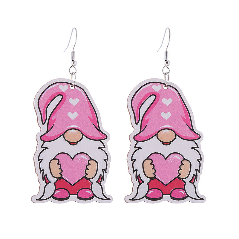 Wholesale Valentine's Day Pink Series Love Hot Air Balloon Earrings ACC-ES-ChouT001