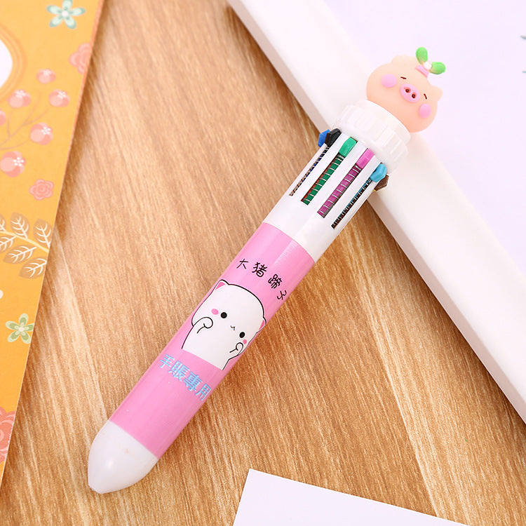 Wholesale ten color round press plastic ballpoint pens ACC-PN-Liuj011