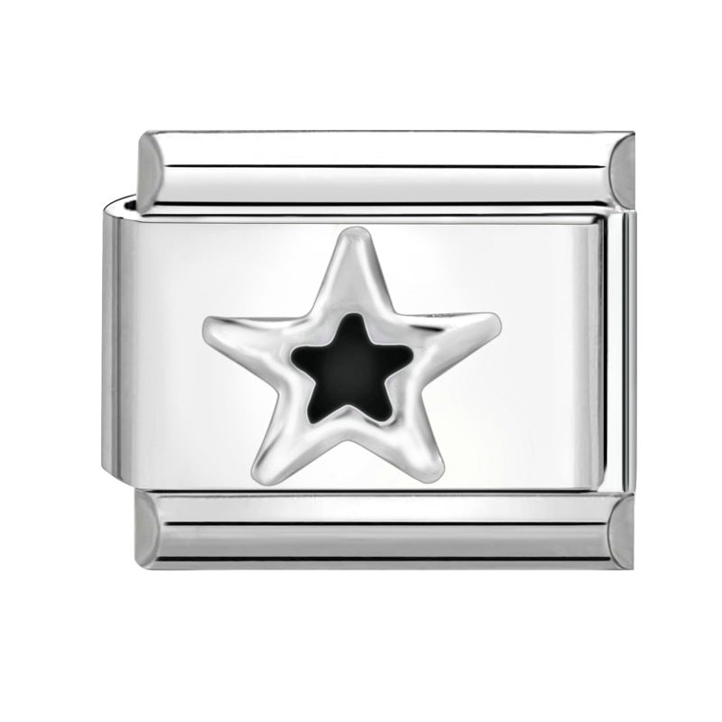 Wholesale Italian Charm Bracelet 9mm DIY Splicing Cute Cartoon Titanium Steel Composable Bracelet