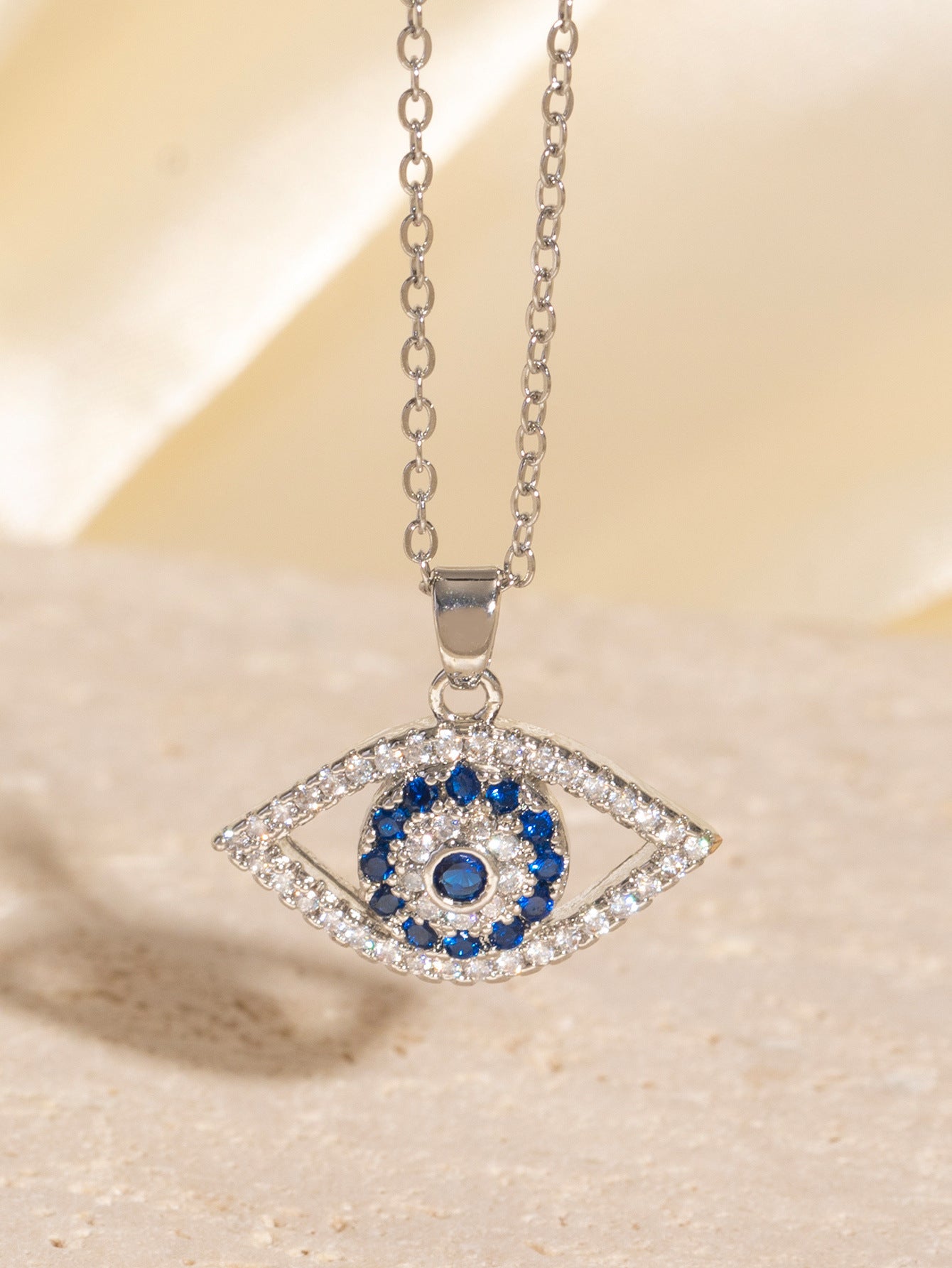 Wholesale Evil Eye Geometric Pendant Necklace,  Unisex Fashion Accessory,  Gift for Casual or Party Wear