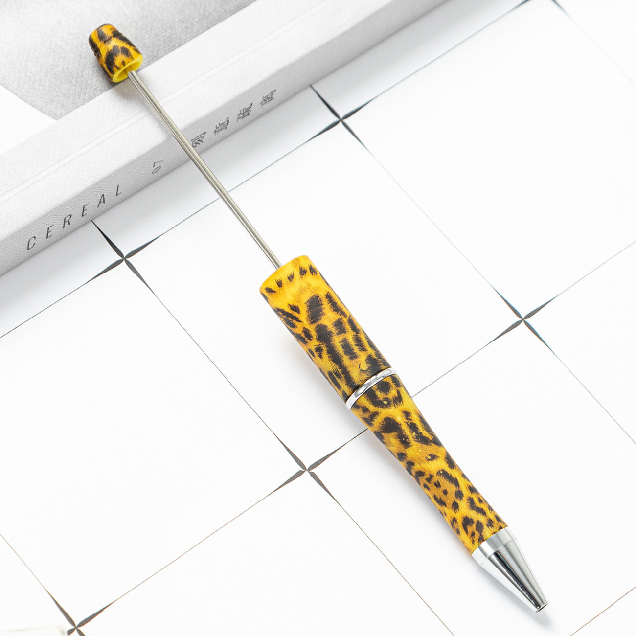 Wholesale Beadable Pens Cow Print Leopard Print Christmas Plastic Pen DIY for Beaded