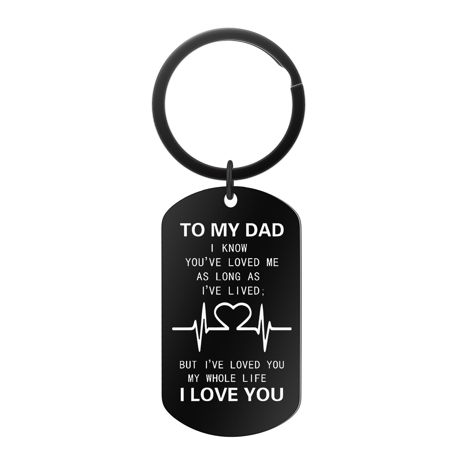 Wholesale Father's Day Mother's Day Stainless Steel Keychain
