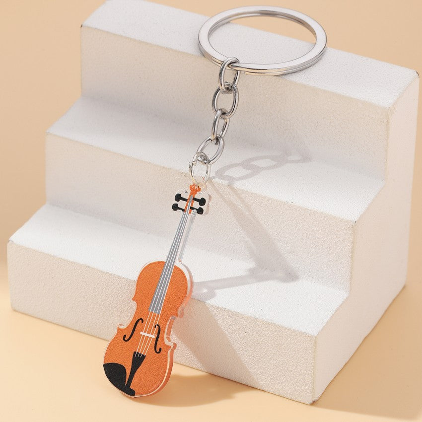 Wholesale Hip Hop Rock Double Sided Guitar Acrylic Keychains ACC-KC-RongR056