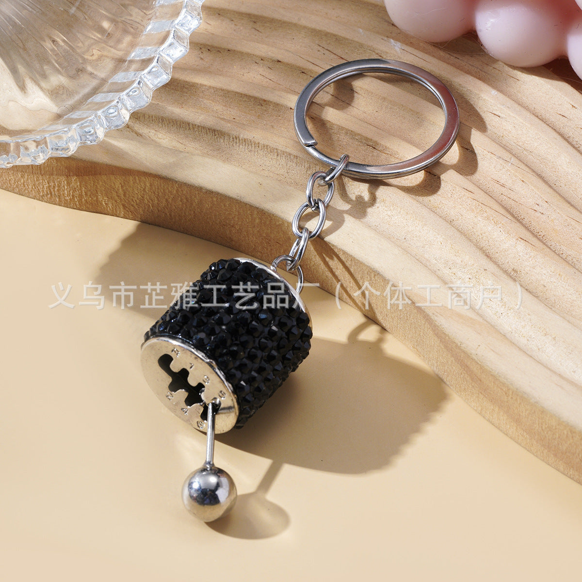 Wholesale Car modified gear shifter with diamond keychain