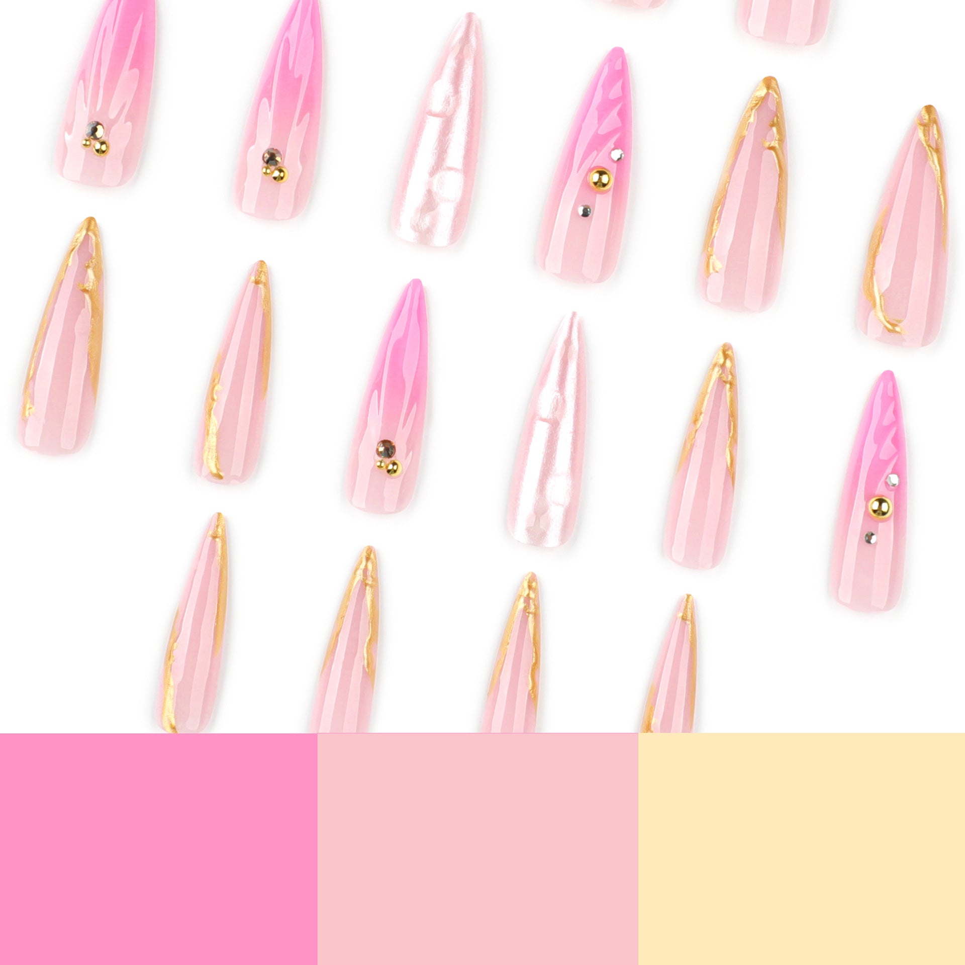 Wholesale 24 Pieces/box 3D Shell Nails Kits Nail Stickers