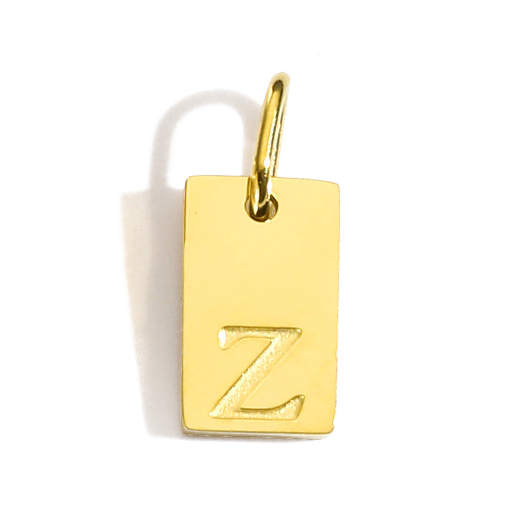 Wholesale Stainless steel birthday stone letter pendant