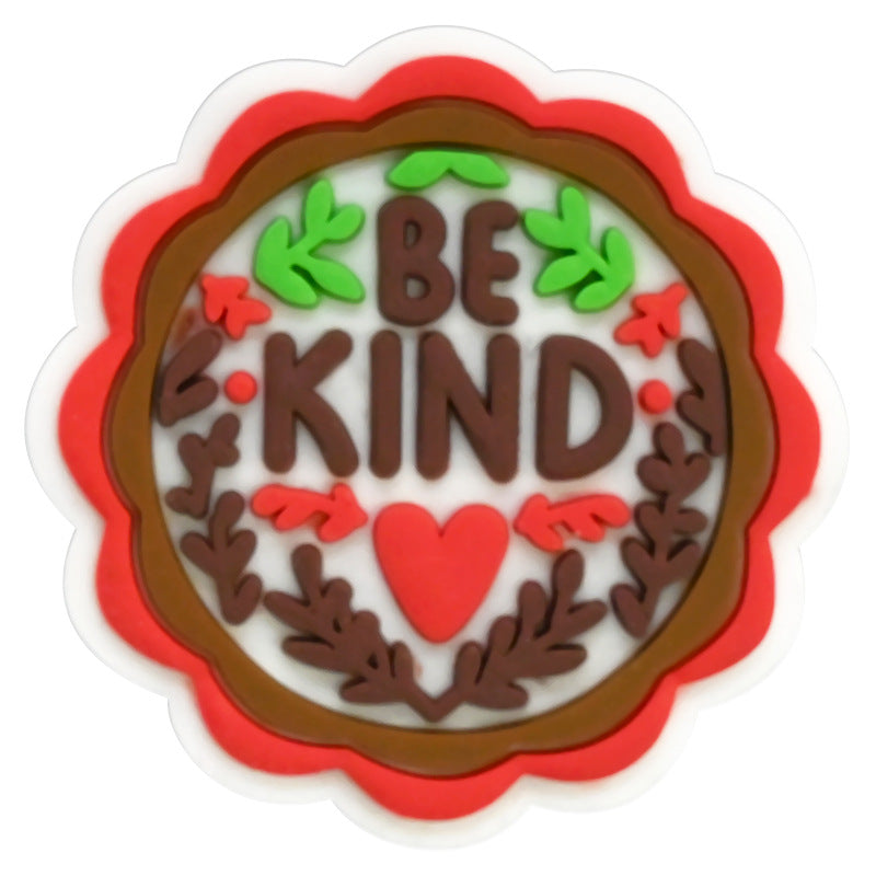 Wholesale Random 100pcs Cartoon Letter PVC Soft Rubber Shoe Buckle Decoration ACC-SC-RYY064