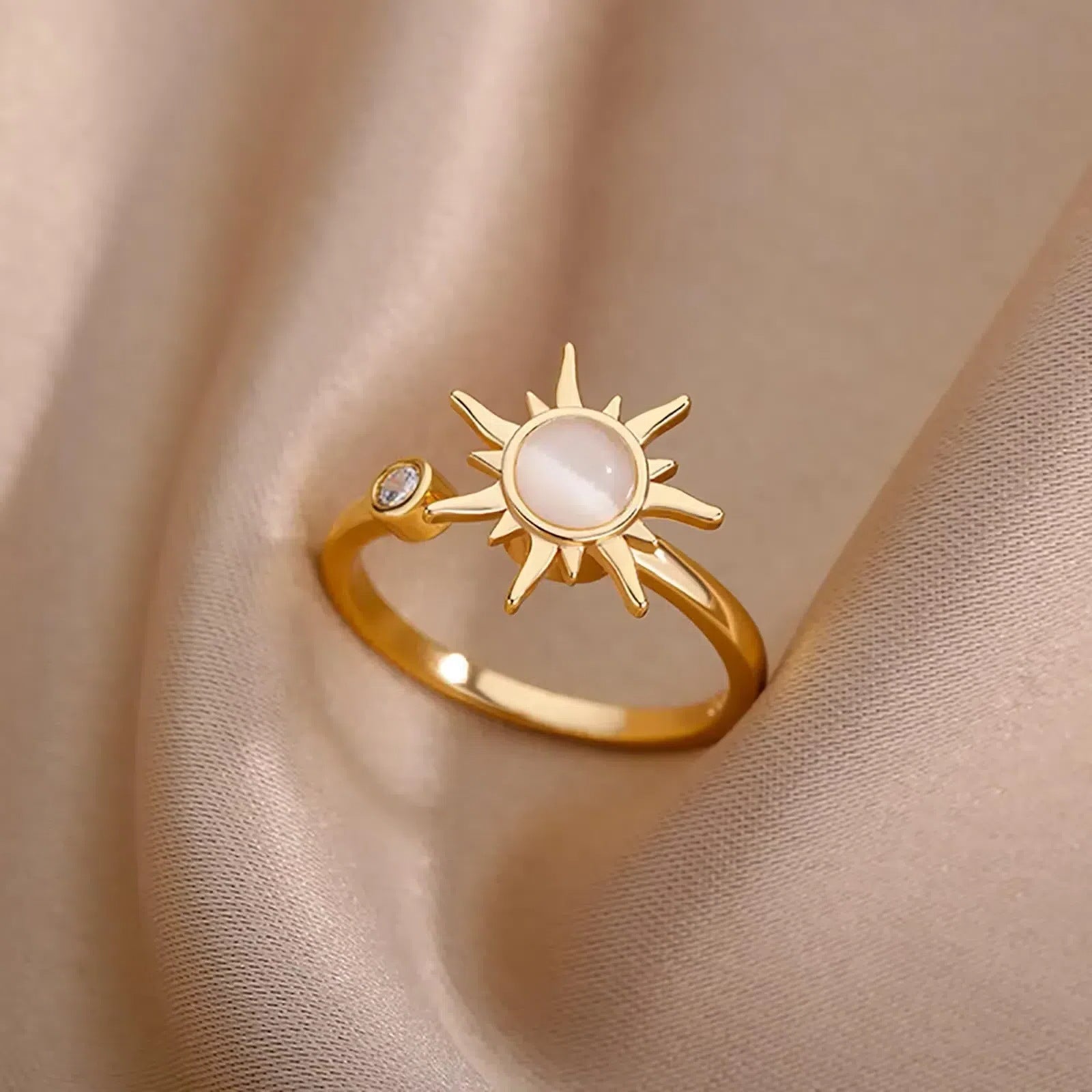 Wholesale Adjustable Stainless Steel Geometric Cross Ring