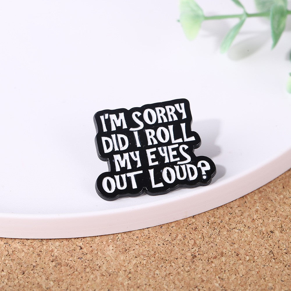 Wholesale  short sentence paint brooch