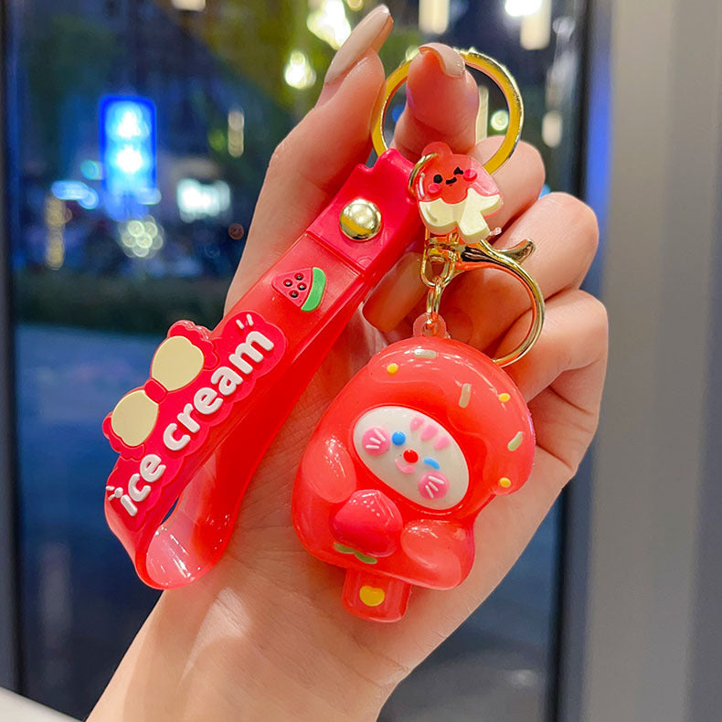 Wholesale Cute Soft Ice Cream Keychain