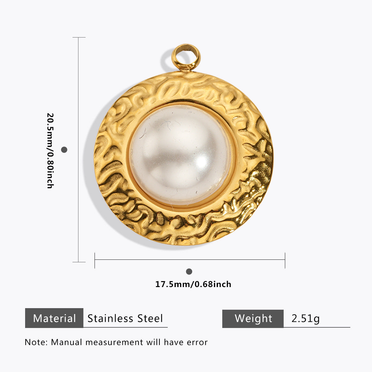 Wholesale 5pcs Stainless Steel  Pearl Pendant Oil Drop Pendant Bell Flower Pendant