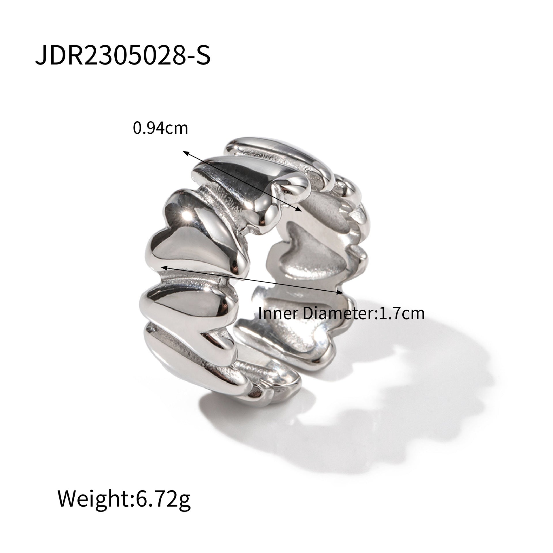 Wholesale 18K Gold Exaggerated Stainless Steel Rings Closed Ring Gold Plated Rings ACC-RS-Jied003