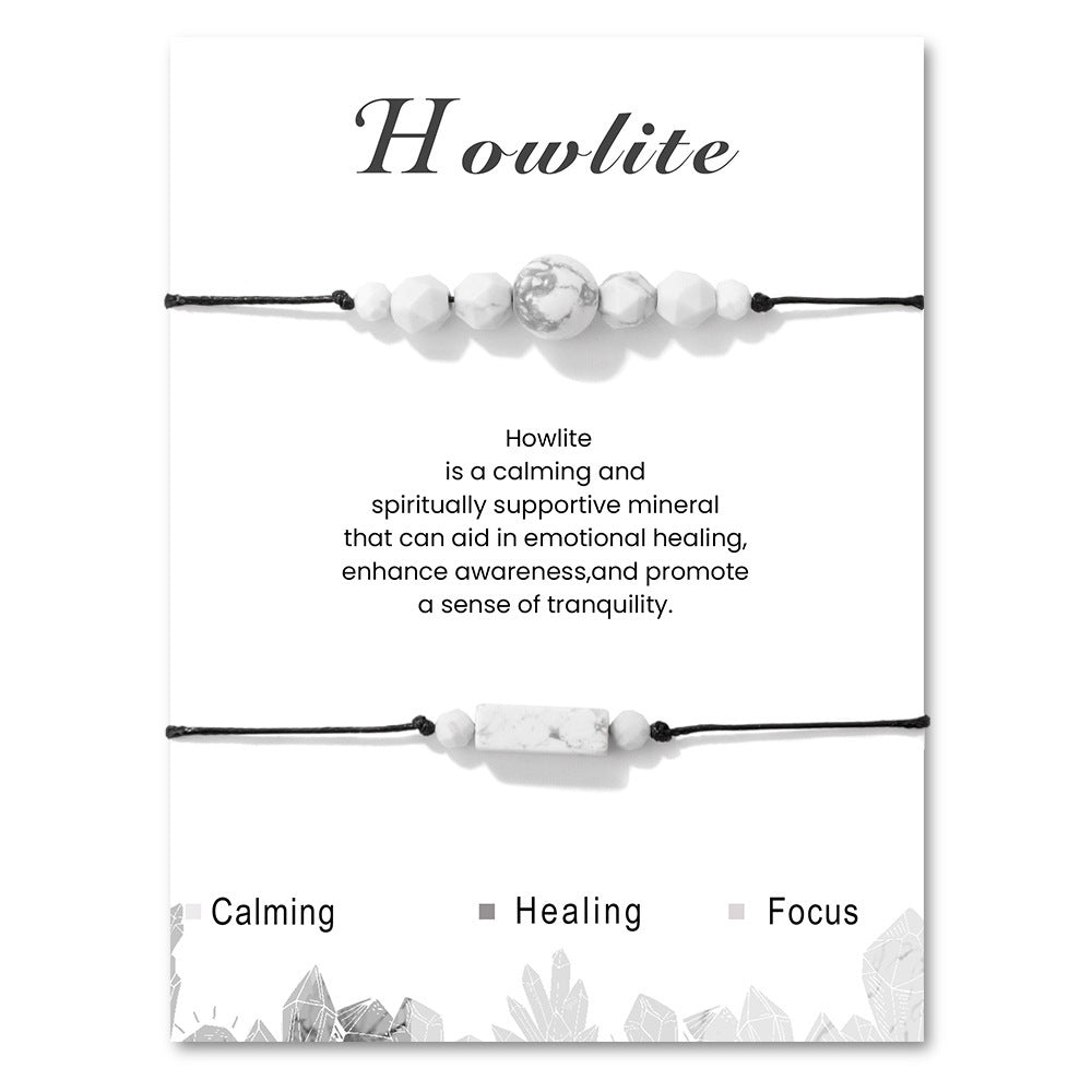 Wholesale Tiger' s Eye Woven Bracelet Long Square Strip Diamond Natural Stone  Bracelet