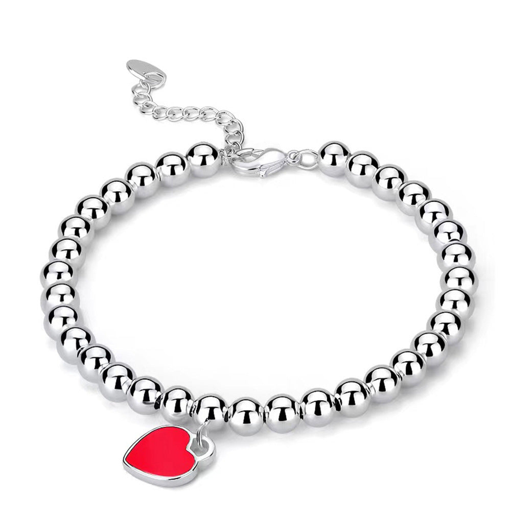 Wholesale Fashion Round Bead Heart Bracelet ACC-BT-WeiHua001