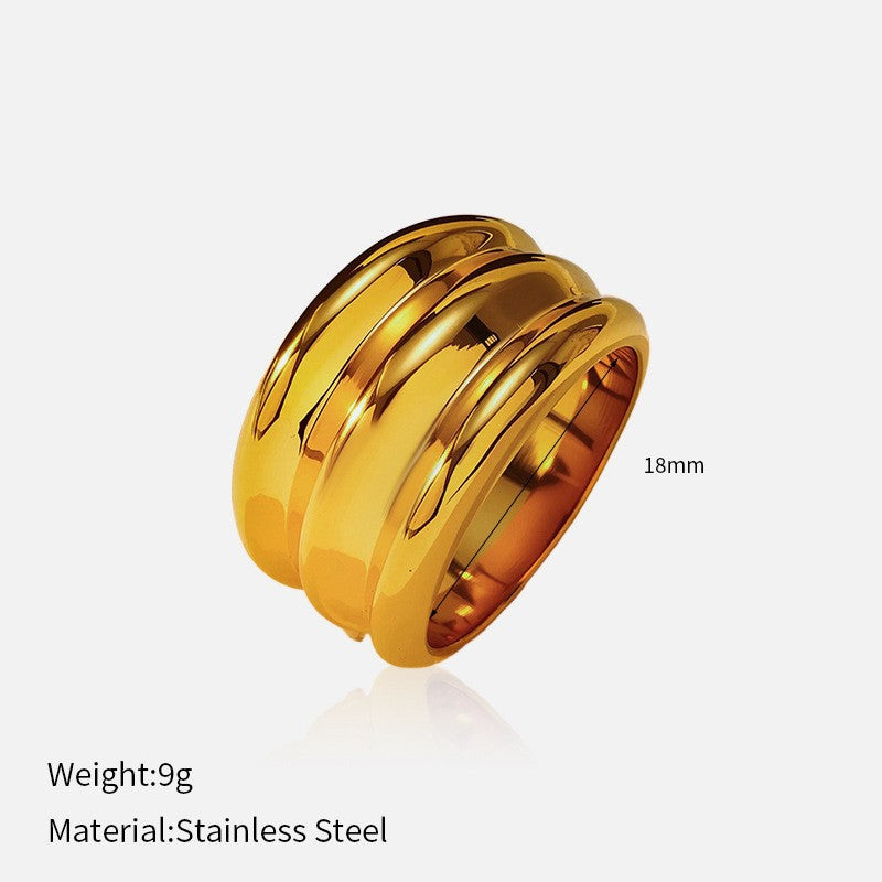 Wholesale  Retro Titanium Steel Ring  Irregular Closed Ring
