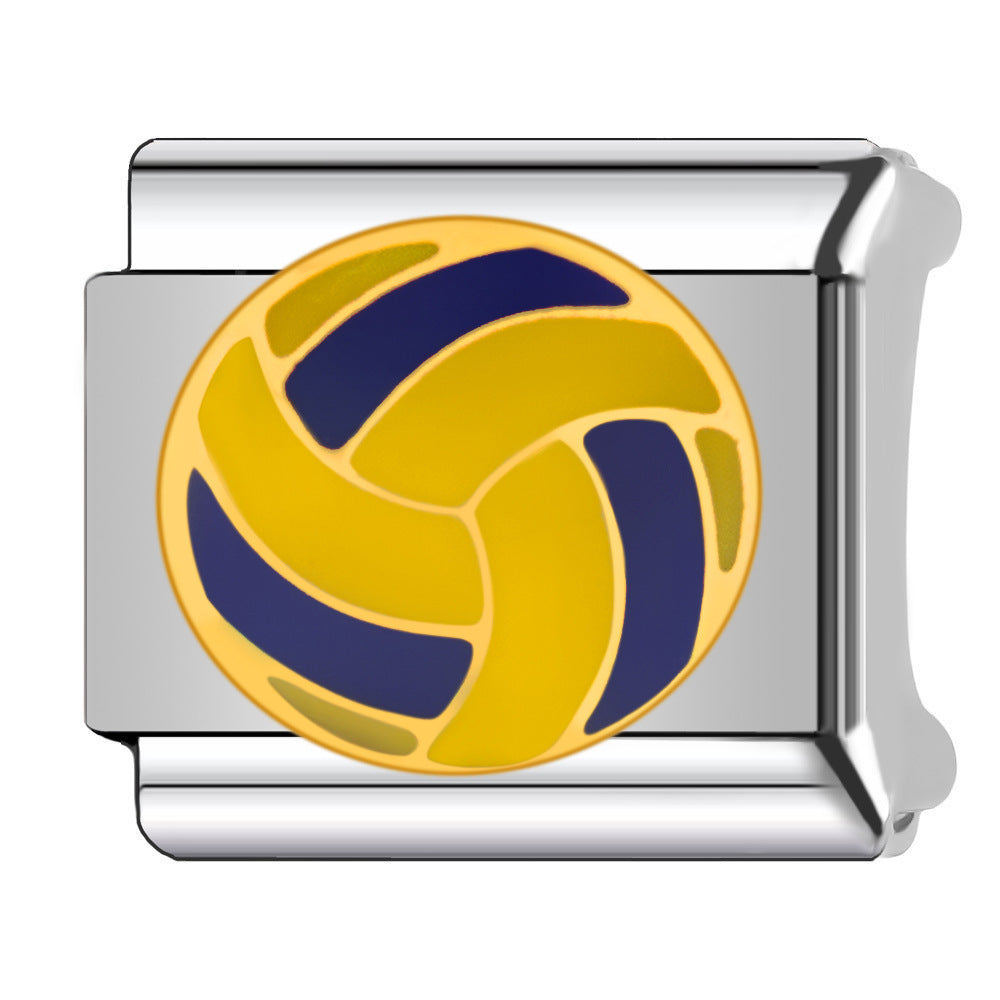 Wholesale 9mm Italian Charm Starter Bracelets DIY square Single Section Creative Stainless Steel Composable Bracelet