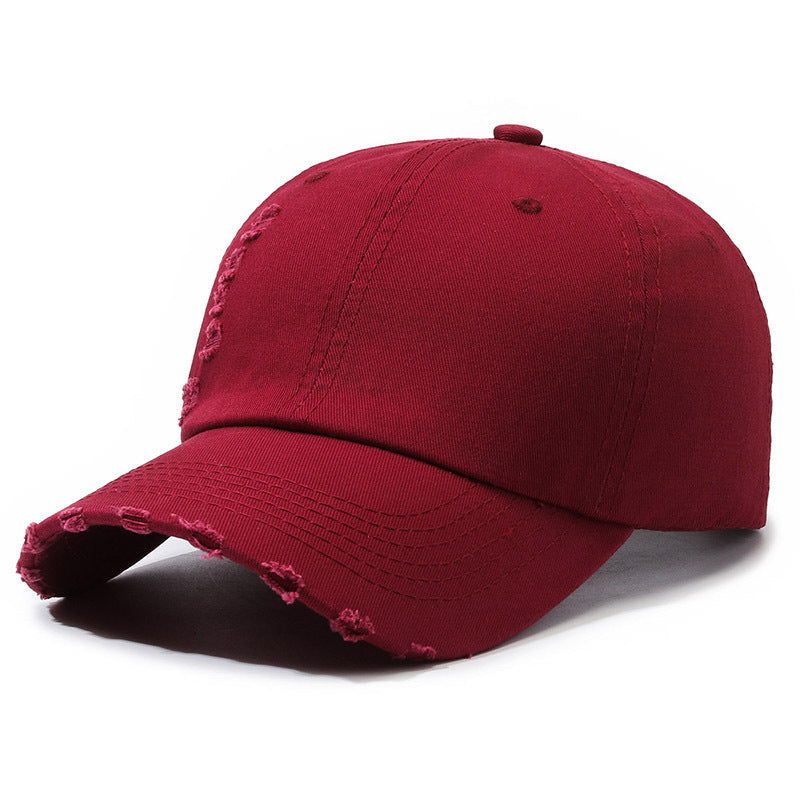 Wholesale Ripped Soft Top Smooth Cotton Hat Baseball Cap ACC-HT-XuanWei001