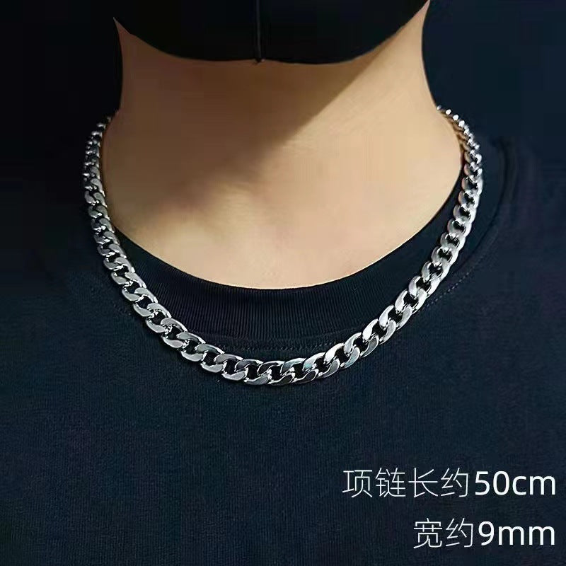 Wholesale Cuban chain titanium steel non-fading necklace