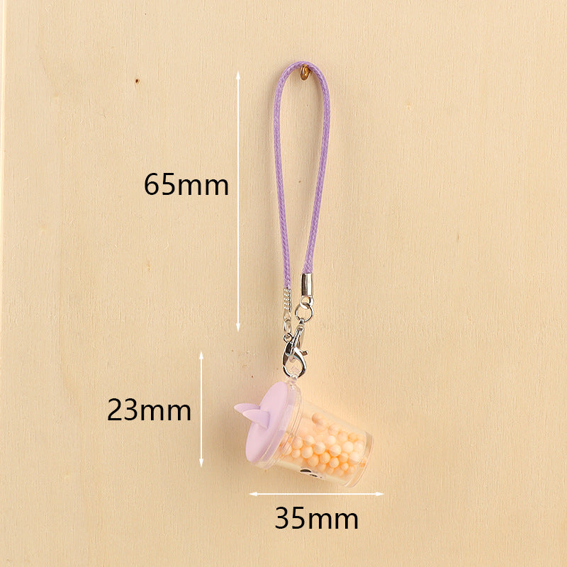 Wholesale Cute Mini Shake Cup Keychain Pendant Doll Accessories