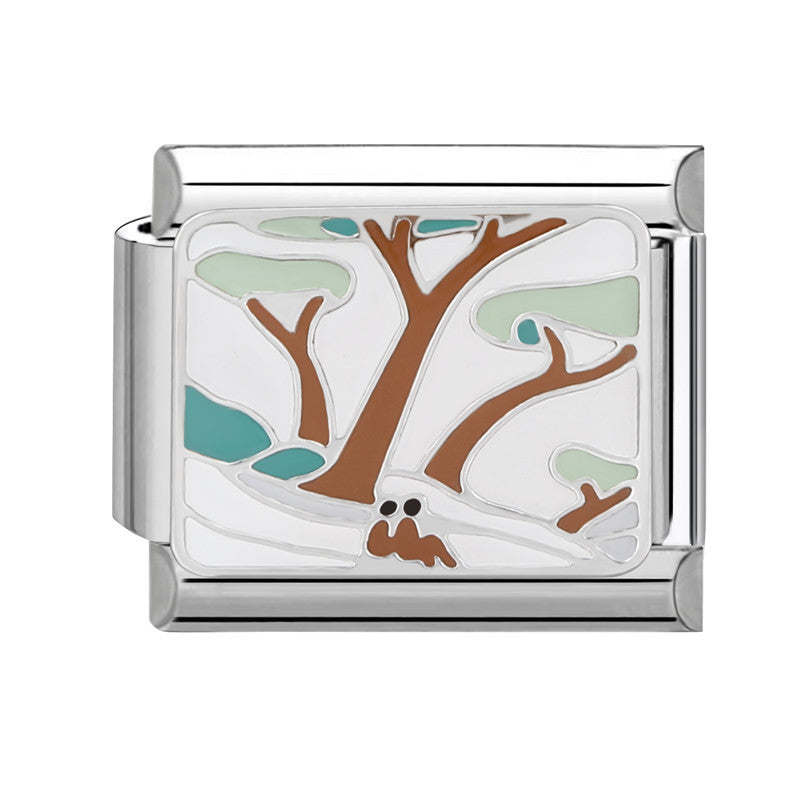 Wholesale Italian Charm Bracelet 9mm DIY Splicing Removable Green Series Titanium Steel Composable Bracelet