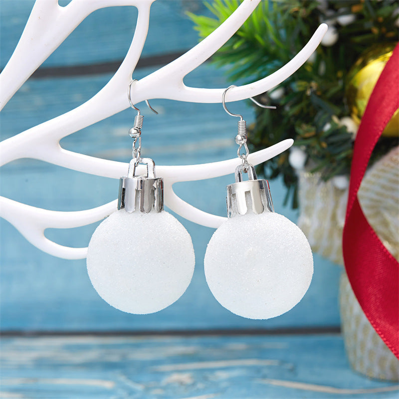 Wholesale  fashion geometric ball Christmas bulb earrings