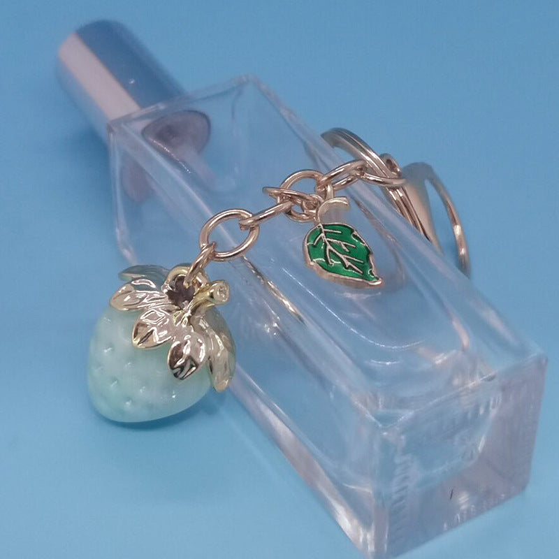 Wholesale Strawberry Alloy Leather Keychains ACC-KC-MeiXin018