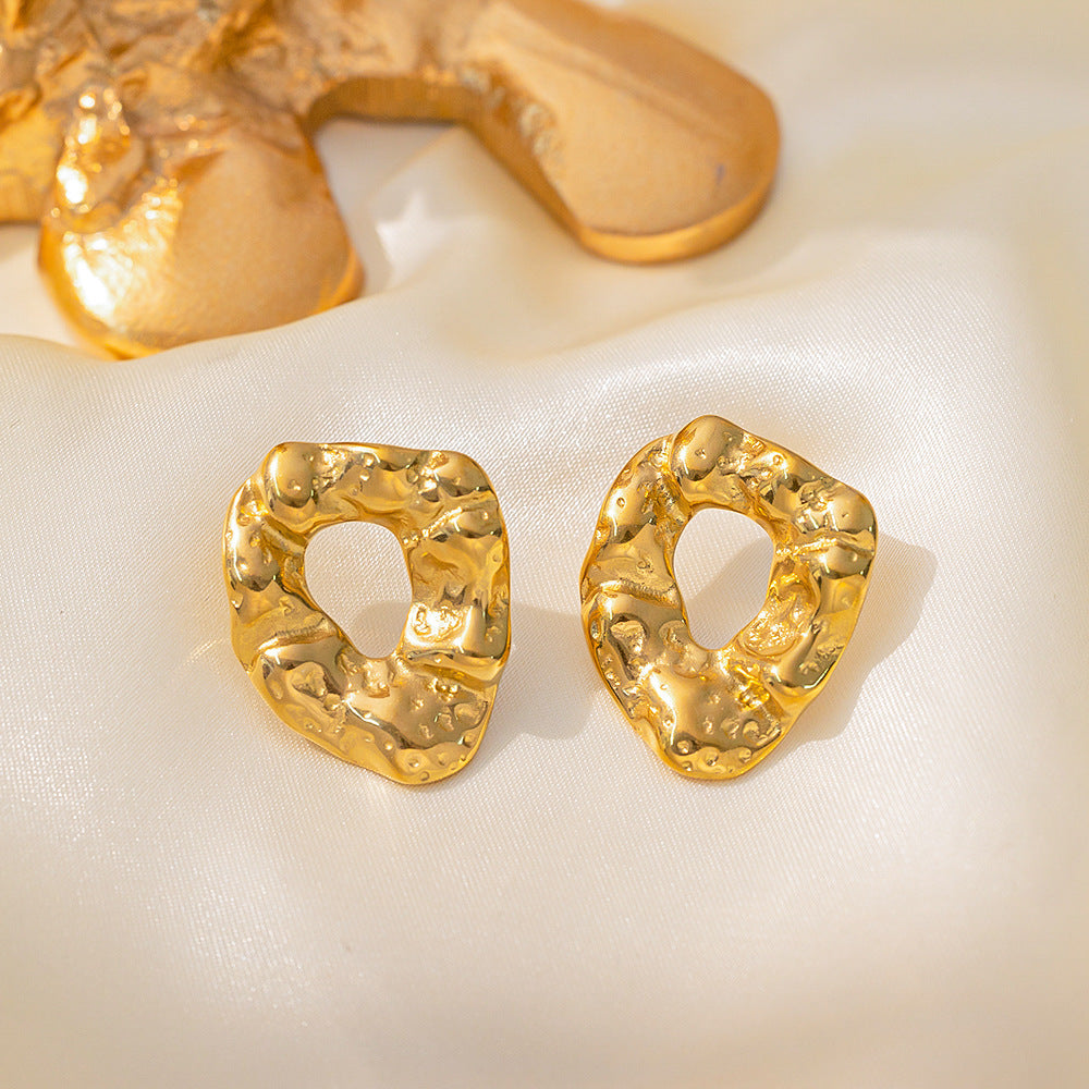 Wholesale 18K Gold Stainless Steel Earrings ACC-ES-QiYun005