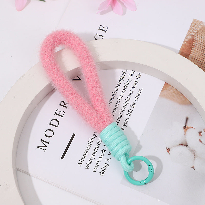 Wholesale hand-woven plush rope Keychains