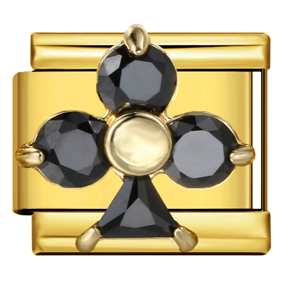 Wholesale Italian Charm Bracelet 9mm DIY Splicing Removable Bow Element Stainless Steel Composable Bracelet