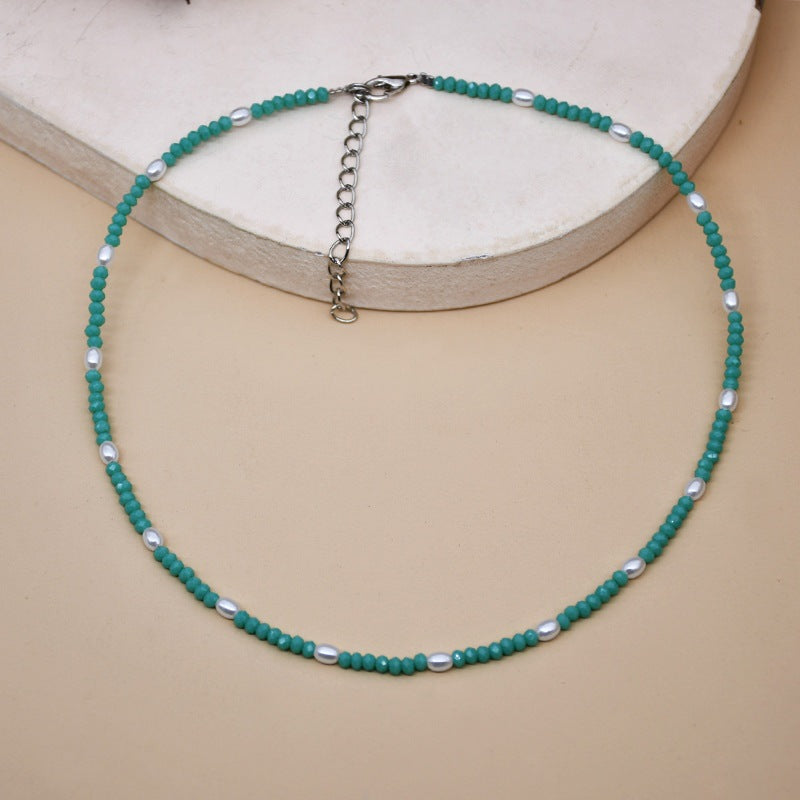 Wholesale multi-layer color crystal necklace