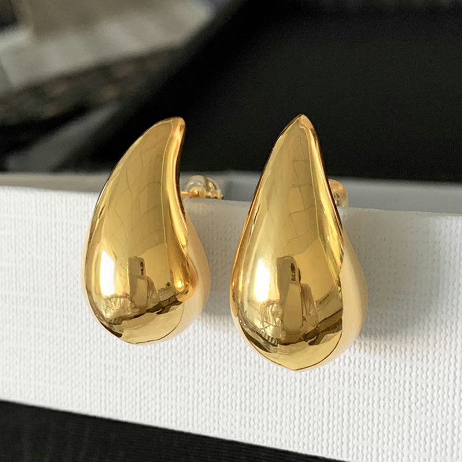 Wholesale Gold Tear Drop Alloy Earrings ACC-ES-Lvgong001
