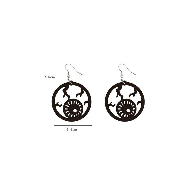 Wholesale Acrylic  Earrings Dark Gothic Skull And Pumpkin Design Trendy Fashion Jewelry Accessory For Gift And Resale