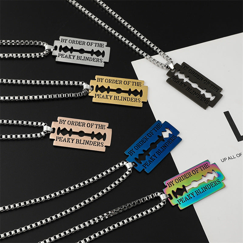 Wholesale the Peaky Blinders Peaky Blinders Razor Blade Necklace