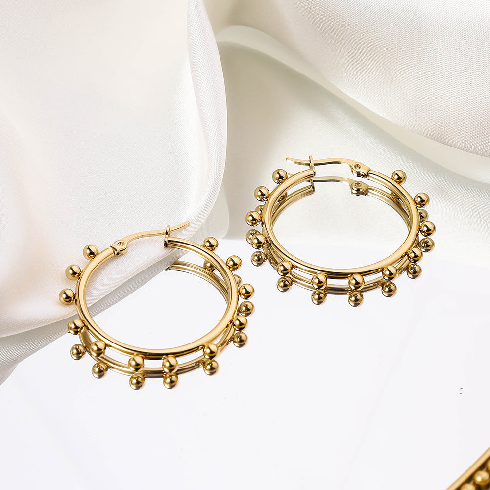 Wholesale Stainless Steel Geometric Irregular Shaped Earrings ACC-ES-RuiX010