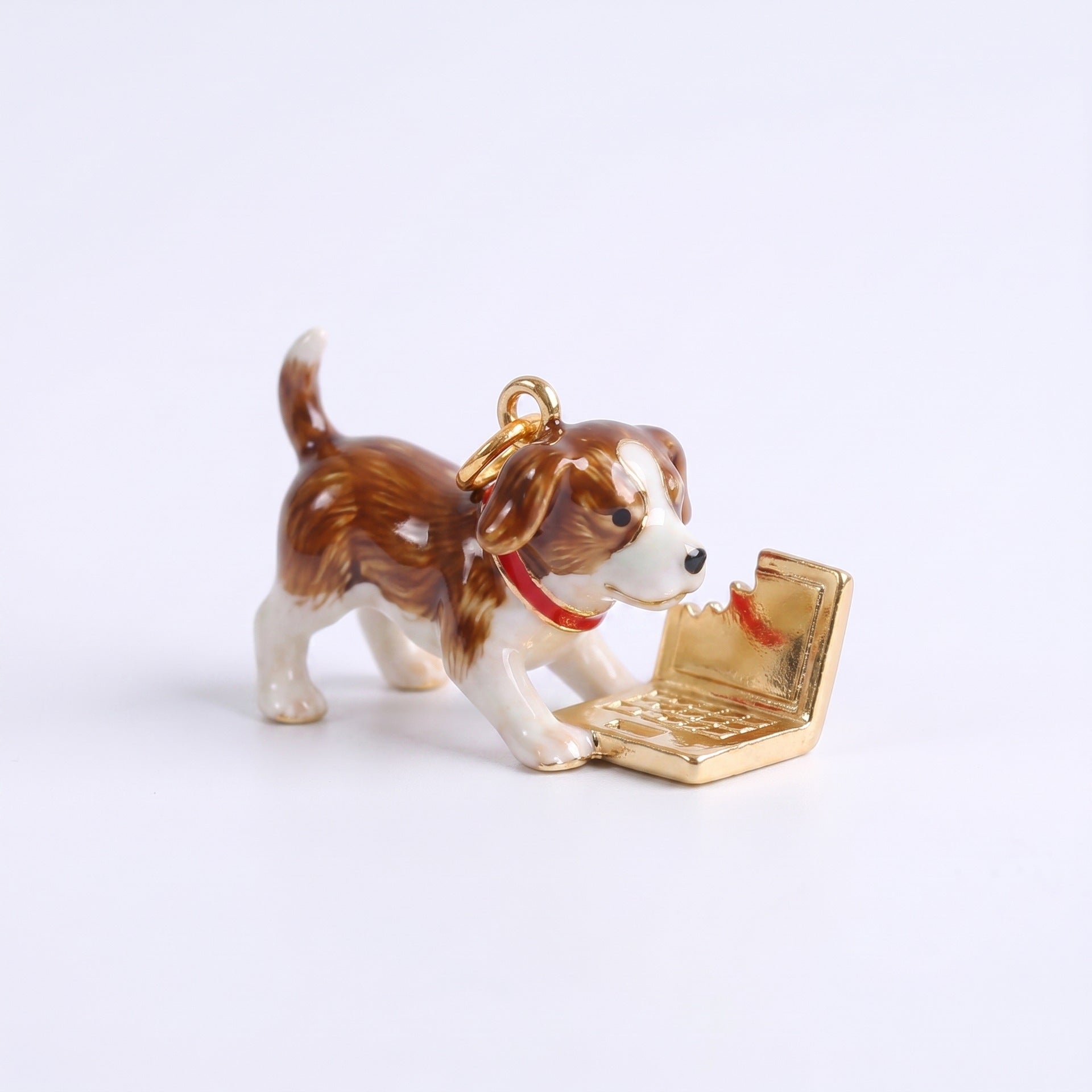 Wholesale 3D Enamel Bear Pendant Stainless Steel Cute Animal Charm DIY Bracelet Necklace Jewelry Accessory For Workplace Gift
