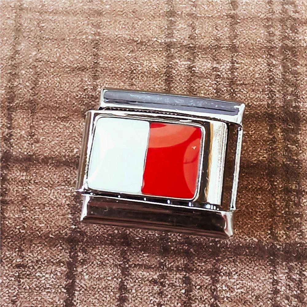 Wholesale 2pcs Italian Charm Bracelet 9mm DIY Splicing Removable Stainless Steel Flag Series Composable Bracelet ACC-BT-XY043